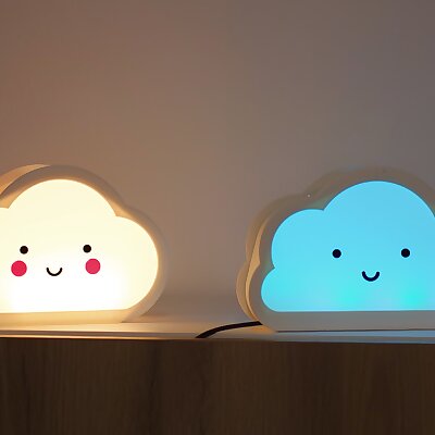 Happy Cloud Lamps  With Casting Shadow Effect