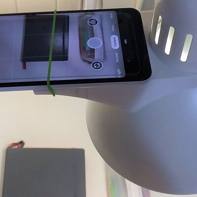 Universal Phone Mount for IKEA Tertial Lamp for tabletop birds eye filming by Billie Ruben