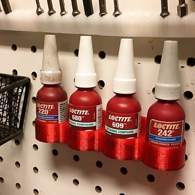 Loctite small bottle holder for pegboard
