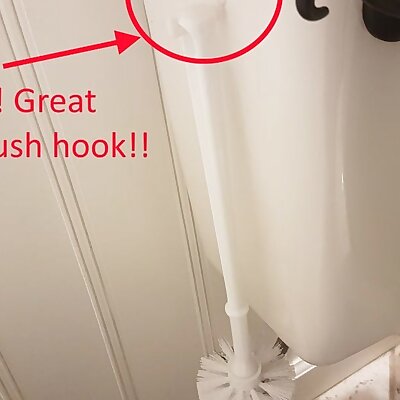 Advanced toilet brush hook