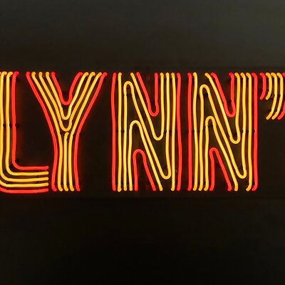 FLYNNS Arcade Faux Neon EL Wire Sign from TRON