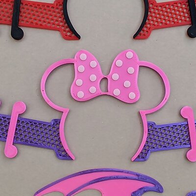 Minnie Mouse Dragon and Flowers Ear savers