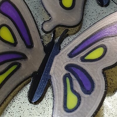 Multicolour Folded Butterfly