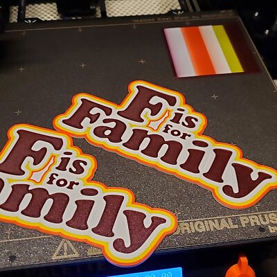 F is for Family title logo multicolor