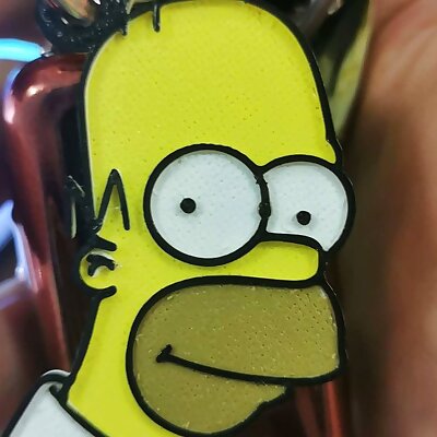 Homer Face Keychain Color  No Need MMU