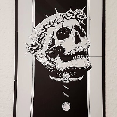 Impaled Skull 2D Art