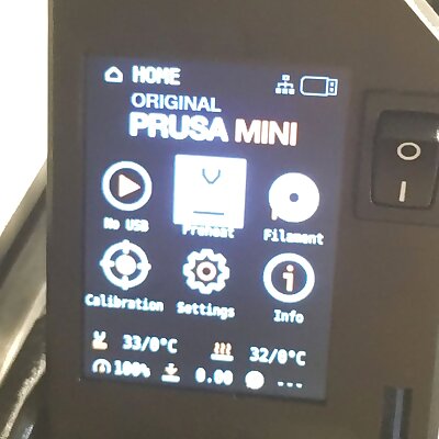 Prusa Mini  Mini USBPlug and Power Switch Frontplates