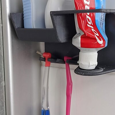 Toothpaste dental floss and interdental brush holder