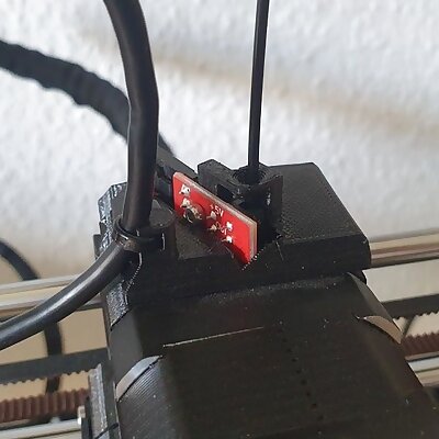 Prusa Mk3S IR Filament Sensor Modified Mount with ziplock for camera wire