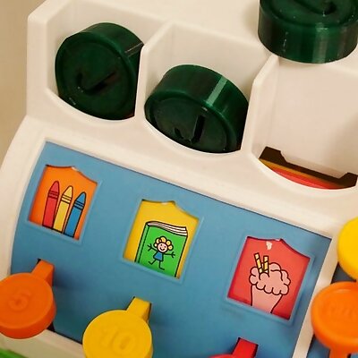 Customizable fisher price cash register coin