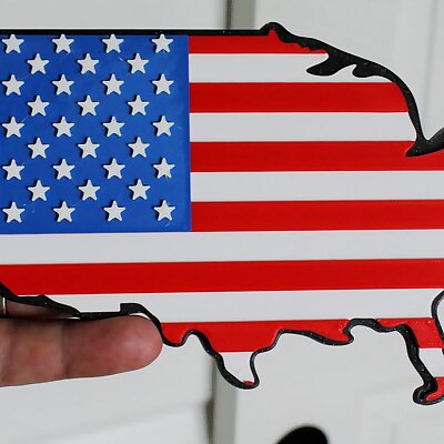 America Shaped Flag