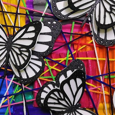 Mix Media Butterfly Art Recycling Filament Box