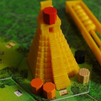 Temple pieces for the board game Tikal
