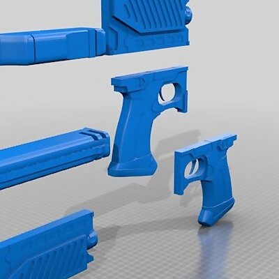 Judge Dredd Law Giver Gun 1995 Split ready to print