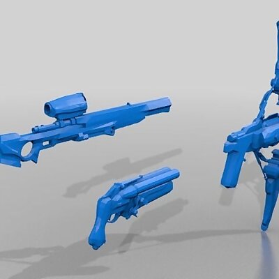 Gears Of War Low Poly Weapons