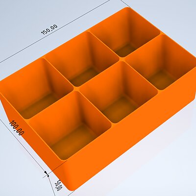 Box with six compartments