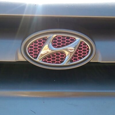 Hyundai Badge inserts Honeycomb
