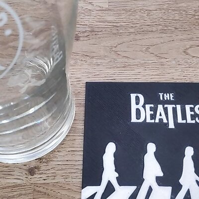 Abbey Road twocolour beermat