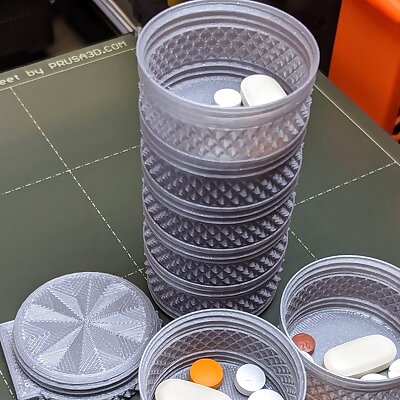 Vase mode stacking pill pots