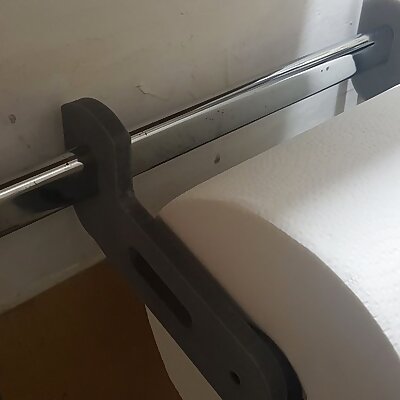 Adjustable Jumbo Paper Towel Holder Adjustable Width using wardrobe tube