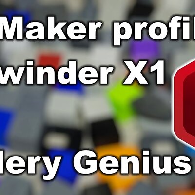IdeaMaker profile for Sidewinder X1 and Genius  PLA and PETG
