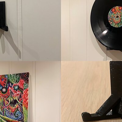 Screwless wall holder for vinyl records