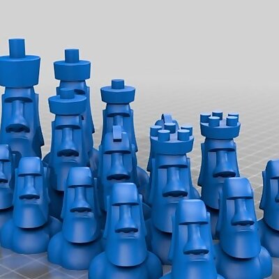 Moai Chess Set