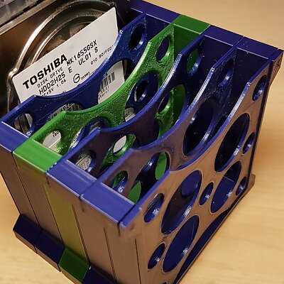 Modular multiple HDD 25 SSD rack tray holder stand container