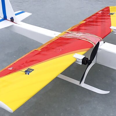 Motor mount  skis for foamboard RC plane Dual Prop Sport