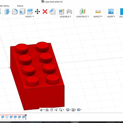 Easy print lego brick