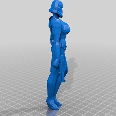 Female Storm Trooper Low Poly