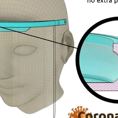 Easy 3D Print Face Shield Optimized