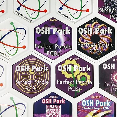 Hexagonal Frame for OSH Park  hexbin Stickers