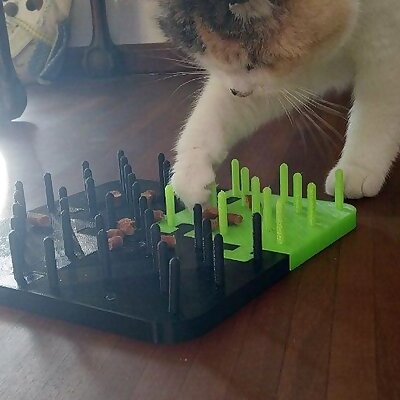 Cat toy playing board pegs play