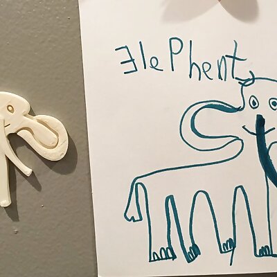 Elephant Refrigerator Magnet  Embedded magnet