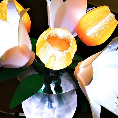 Glowing Flowers and Vase