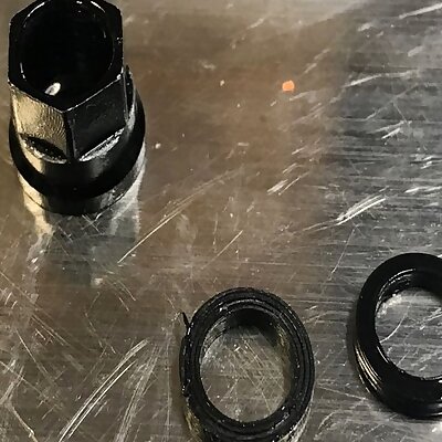 Crush washer for bicycle suspension forks with 8mm shaft