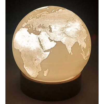 Earth Lithophane Lamp