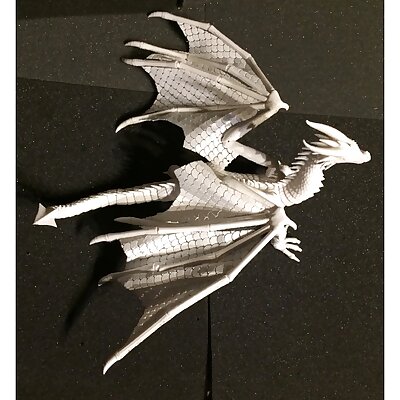 Seven the Articulated Dragon scale fabric wing 3d printed