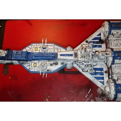 Republic Cruiser from Star Wars TPM remixed engines and more