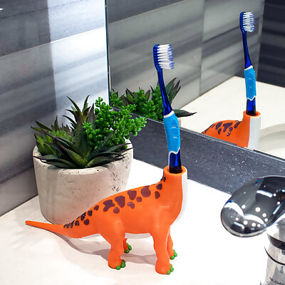 MultiColor Dinosaur Toothbrush Holder