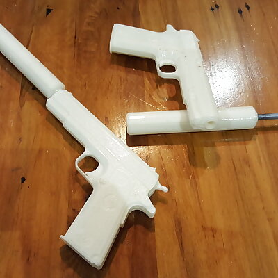 Colt Pistol With Silencer split ready to print