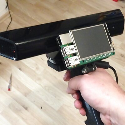 Kinect and Raspberry Pi2 with display mount