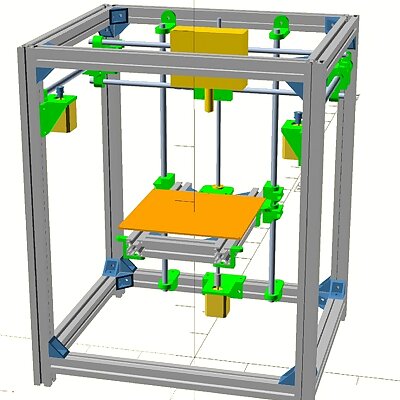 Fully Parametric 3D Printer CoreXY HyperQbert