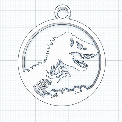 Jurassic Park keychain