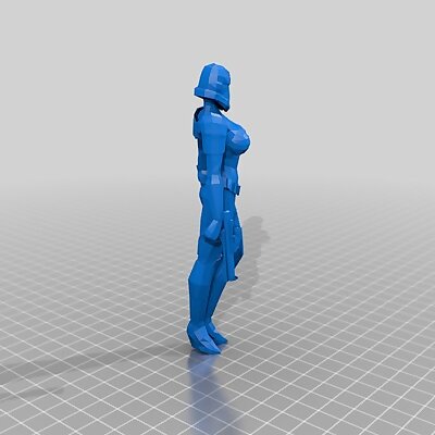 Female Storm Trooper Low Poly