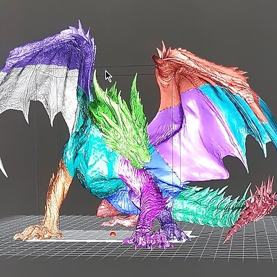 MHW Red Dragon  Safi Jiiva by PittRBM sectioned for Resin Printing