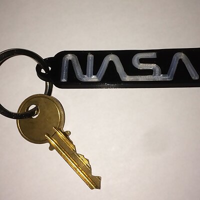 Nasa keychain with inlay