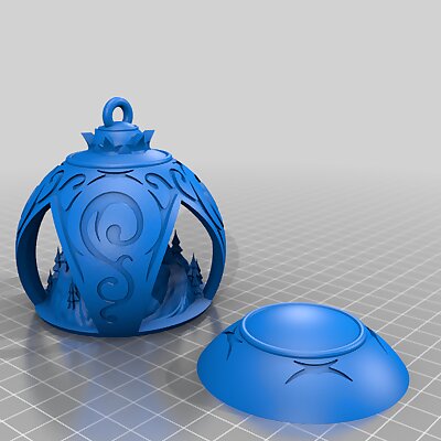 Decorative Christmas Ornament  with no supports and less material