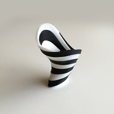 Zebra Vase Dual Extrusion  2 Color